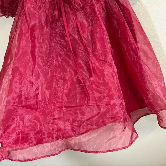 ✨ Altar’d State Women’s Red Poofy Dress Small - Picture 5 of 10